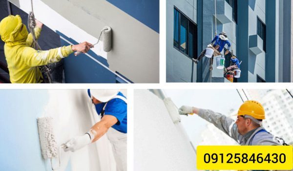 رنگ امیزی نما و قیمت رنگ آمیزی نمای سیمانی بیرون ساختمان در تهران و کرج